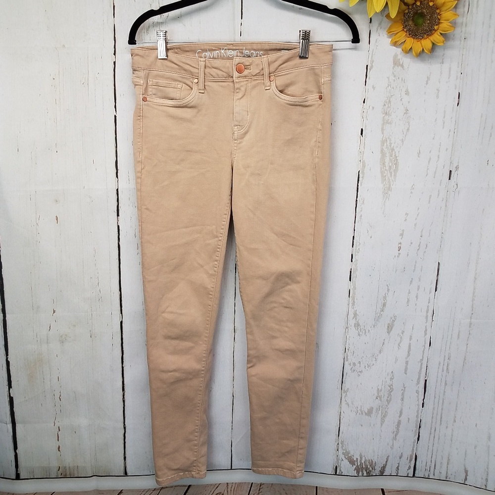 Calvin Klein ankle skinny jeans sz. 27 tan